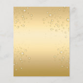 ブルンチバブリーブライダルシャワー金ゴールド予算の招待 チラシ (裏面)