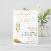 ブルンチバブリー楽しい予算ブライダルシャワー 招待状 (スタンド正面)