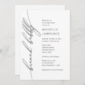 ブルンチバブリー、ブライダルシャワーパーティーお祝い 招待状 (正面/裏面)