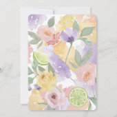 ブルンチバブルカクテルフローラブライダルシャワーパーティー 招待状 (裏面)