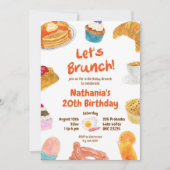 ブルンチバースデーパーティーイラストレーション招待状 招待状 (正面)