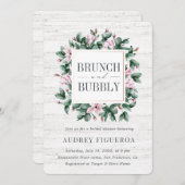 ブルンチ・アンド・バブリー・ユーカ素朴リ・ブライダルシャワー 招待状 (正面/裏面)
