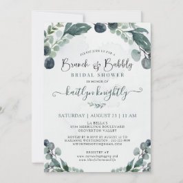 ブルンチ&バブリーユーカリブライダルシャワーインビタション 招待状