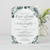 ブルンチ&バブリーユーカリブライダルシャワーインビタション 招待状 (スタンド正面)