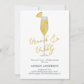 ブルンチ&バブリーMimosaカクテルバースデーパーティー 招待状 (正面)