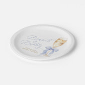 ブルンチ&バブルリー ブルーボウ ブライダルシャワー ペーパープレート (アングル)