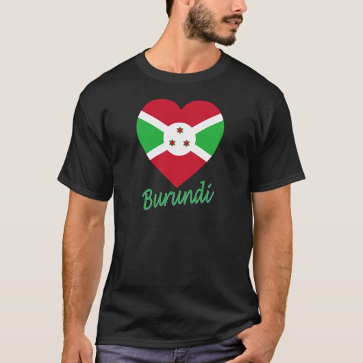 ブルンディの旗のハート Tシャツ (正面)