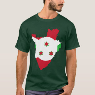 ブルンディの旗の地図 Tシャツ