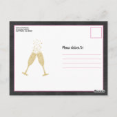 ブルン素朴チとバブリーのブライダルシャワーの招待 ポストカード (裏面)