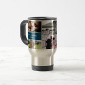 ブルーあなたはすごいパパのカスタム写真クリスマス トラベルマグ (正面左)