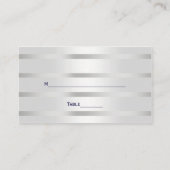 ブルーいかりシルバーホワイト海軍サークルモノグラム33 プレイスカード (裏面)