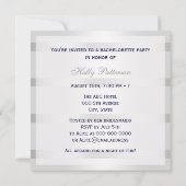 ブルーいかりシルバーホワイト海軍サークルモノグラム33 招待状 (裏面)