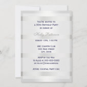 ブルーいかりシルバーホワイト海軍サークルモノグラム33 招待状 (裏面)