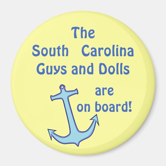 ブルーいかりステートルームドアマーカー マグネット (正面)