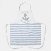 ブルーいかりストライプズレイクビーチハウス名 エプロン (正面)