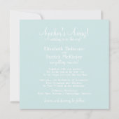 ブルーいかりストライプ航海の結婚式招待状 招待状 (裏面)