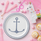 ブルーいかりパーティープレート ペーパープレート (パーティー)