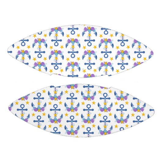 ブルーいかりパープルシーシェルズイエローヒトデ アメリカンフットボール (パネル)