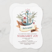 ブルーいかり招待状 招待状 (正面/裏面)