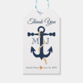 ブルーいかり航海のの結婚ギフトラベル ギフトタグ (正面)