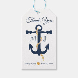 ブルーいかり航海のの結婚ギフトラベル ギフトタグ