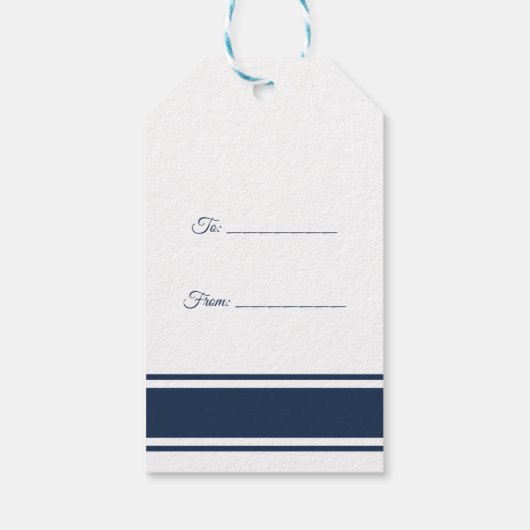 ブルーいかり航海のの結婚ギフトラベル ギフトタグ (裏面)