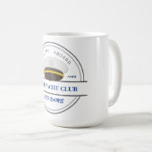 ブルーいかり航海のウェルカムヨットセーリングボート コーヒーマグカップ (正面右)