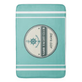 ブルーいかり航海のウェルカムヨットセーリングボート バスマット (正面縦)