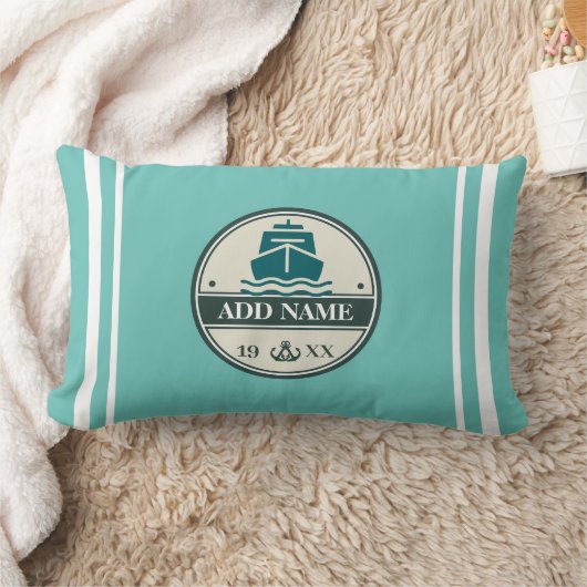 ブルーいかり航海のウェルカムヨットセーリングボート ランバークッション (ブランケット)