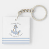 ブルーいかり航海のストライプズレイクビーチハウス名 キーホルダー (裏面)
