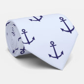 ブルーいかり航海のメンズネックタイ ネクタイ (ロール)