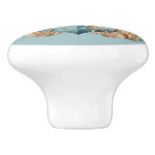 ブルーいかり&シーシェルonターンコイズ セラミックノブ (側面)