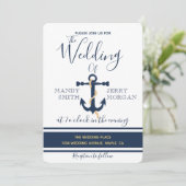 ブルーいかり-航海の結婚式招待状 招待状 (スタンド正面)