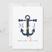 ブルーいかり-航海の結婚式招待状 招待状 (裏面)