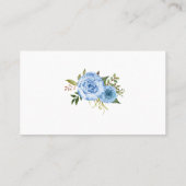 ブルーおむつラッフルチケットベビーシャワーラッフルカード プレイスカード (裏面)