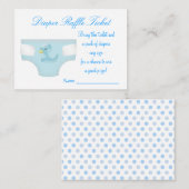 ブルーおむつラッフルチケット エンクロージャーカード (正面/裏面)