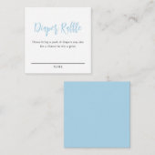 ブルーおむつラッフルチケット エンクロージャーカード (正面/裏面)