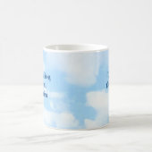 ブルーおめでとう卒業名前をカスタムすると年 コーヒーマグカップ (中央)