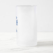 ブルーおもしろいはTouchできないビール好き飲み フロストグラスビールジョッキ (中央)