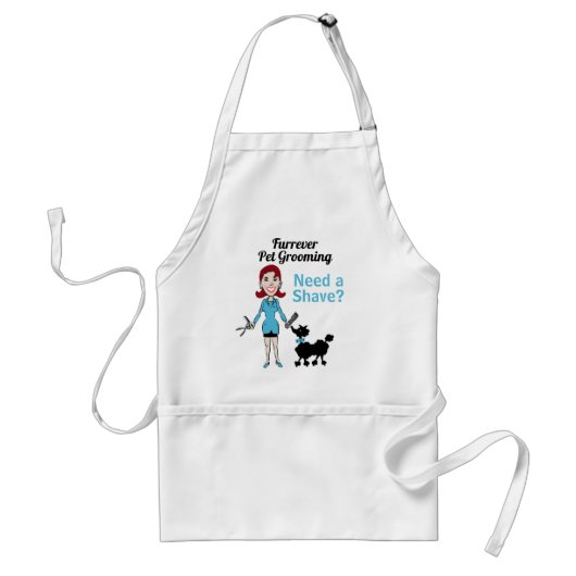 ブルーおもしろいウィンドアシェーブトリマー スタンダードエプロン (正面)