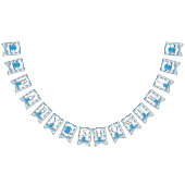 ブルーおもしろいシェブロン間抜けかわいいベビーゾウ バンティングフラッグ (全)