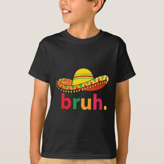 ブルーおもしろいシンコデマヨメキシコフェスタ Tシャツ (正面)
