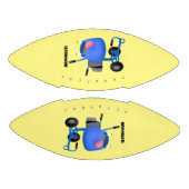 ブルーおもしろいセメントミキサー漫画イラストレーション アメリカンフットボール (パネル)