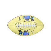 ブルーおもしろいセメントミキサー漫画イラストレーション アメリカンフットボール (正面)