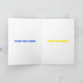 ブルーおもしろいセメントミキサー漫画イラストレーション カード (内部)