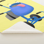 ブルーおもしろいセメントミキサー漫画イラストレーション シェルパブランケット (3/4)