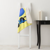 ブルーおもしろいセメントミキサー漫画イラストレーション シェルパブランケット (インサイチュ)