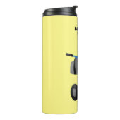 ブルーおもしろいセメントミキサー漫画イラストレーション タンブラー (回転左)