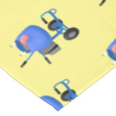 ブルーおもしろいセメントミキサー漫画イラストレーション テーブルクロス (アングル)