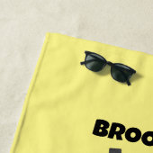 ブルーおもしろいセメントミキサー漫画イラストレーション ビーチタオル (インサイチュ)